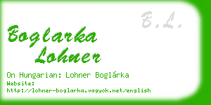 boglarka lohner business card